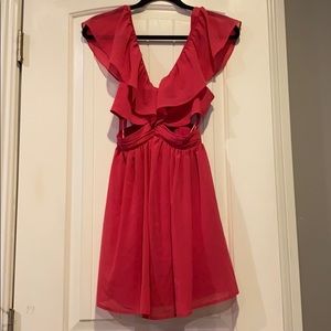 Hot Pink Cut out dress